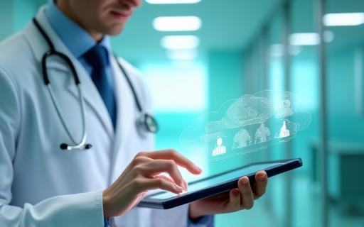 Doktor bulut tabanlı hasta dosyalarına erişiyor